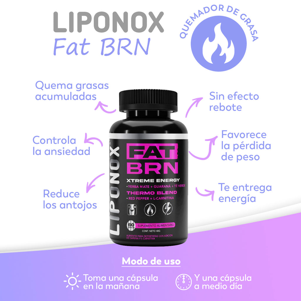 Pack 3 x Liponox Fat Brn / Quemador de Grasas